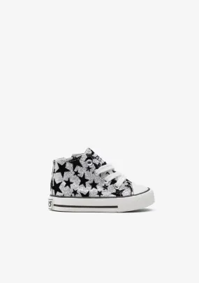 Baby's Silver Glitter Stars Boots