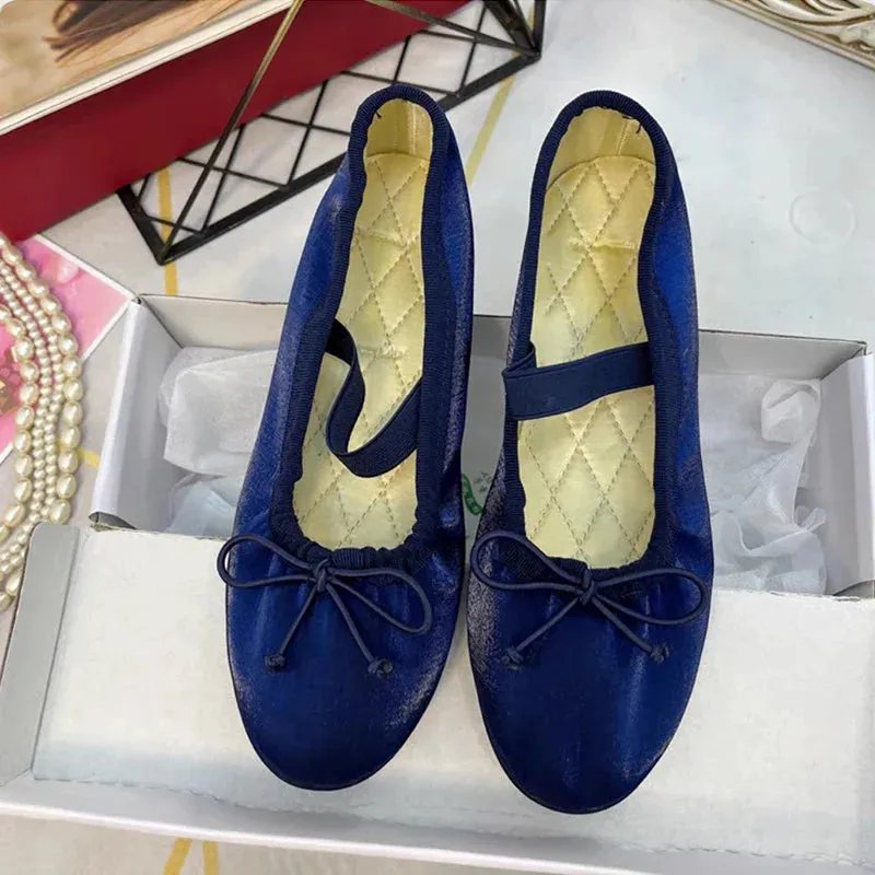 binfenxie  -  Elegant Velvet Ballet Flats Shoes Women Bow Tie Soft Casual Streetwear Ladies Shoes Female Slip on Mary Jane Shoes Loafers New