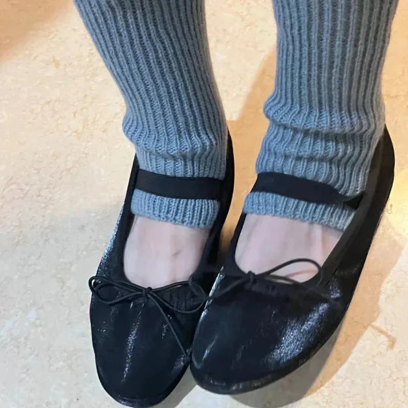 binfenxie  -  Elegant Velvet Ballet Flats Shoes Women Bow Tie Soft Casual Streetwear Ladies Shoes Female Slip on Mary Jane Shoes Loafers New