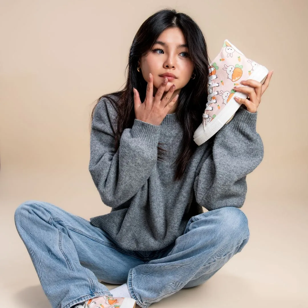 *CLEARANCE* Bun Bun the Bunny High Top Canvas Shoes - Unisex