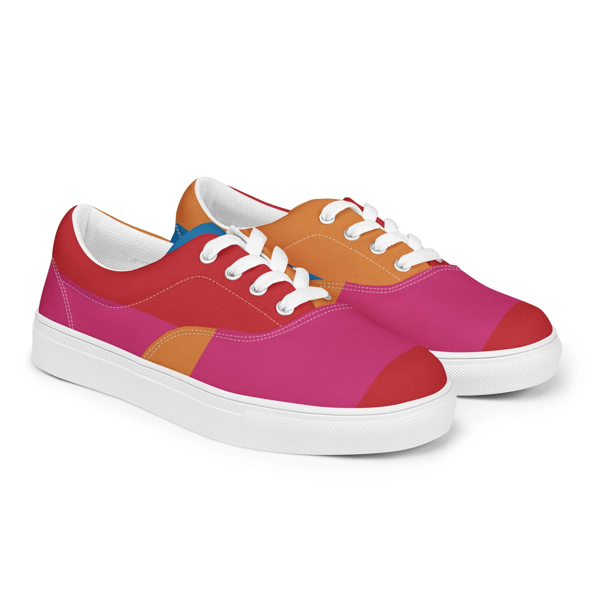 COLORFUL Men’s Lace-Up Canvas Shoes (Bright)