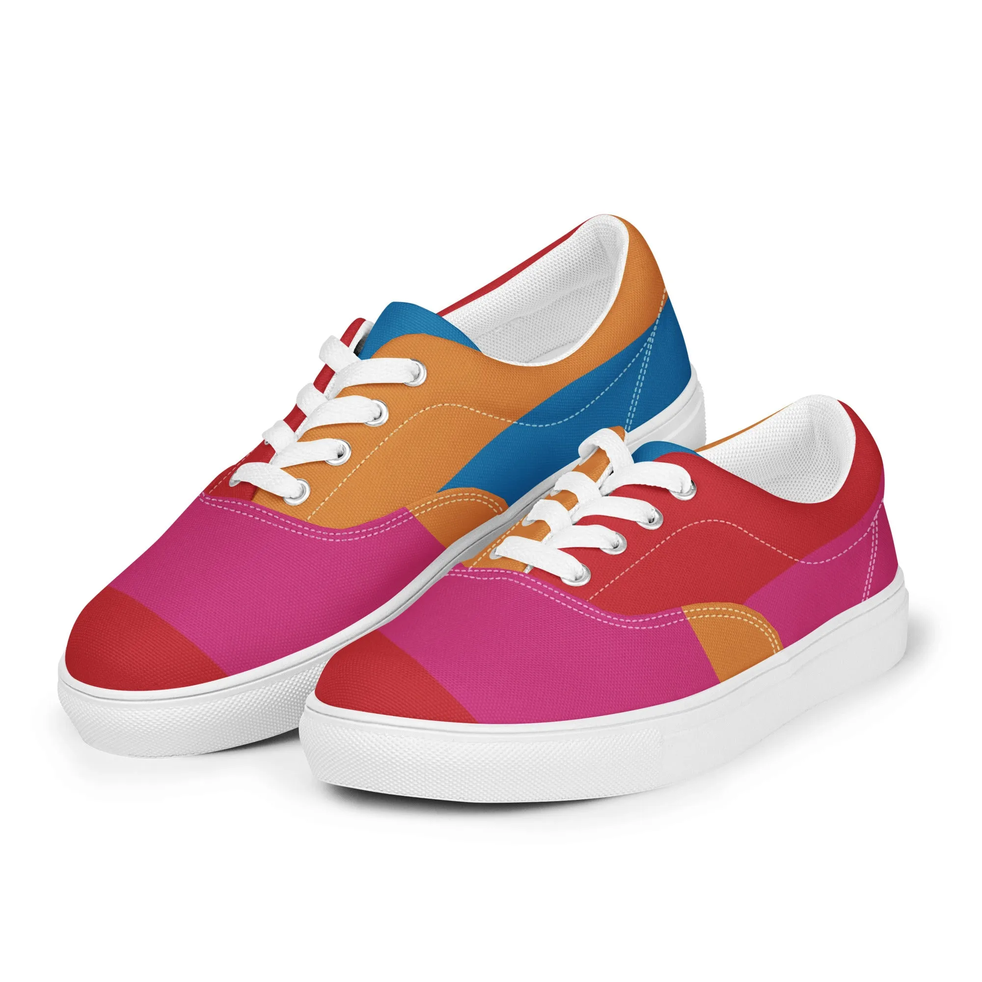 COLORFUL Men’s Lace-Up Canvas Shoes (Bright)