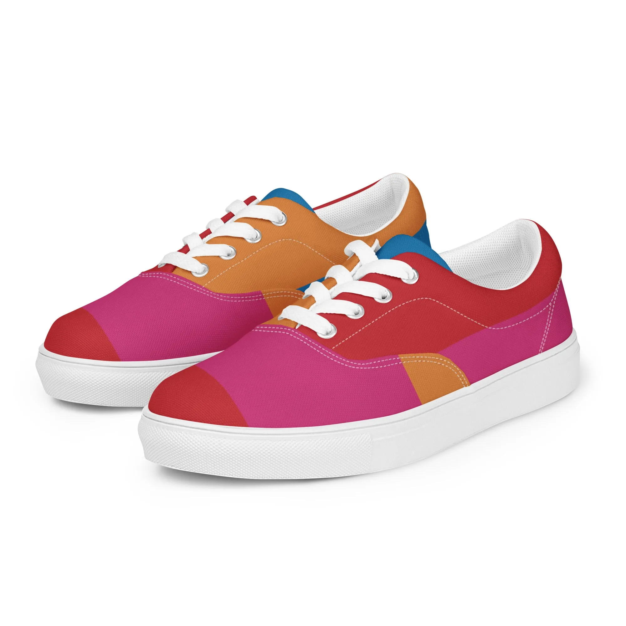 COLORFUL Men’s Lace-Up Canvas Shoes (Bright)