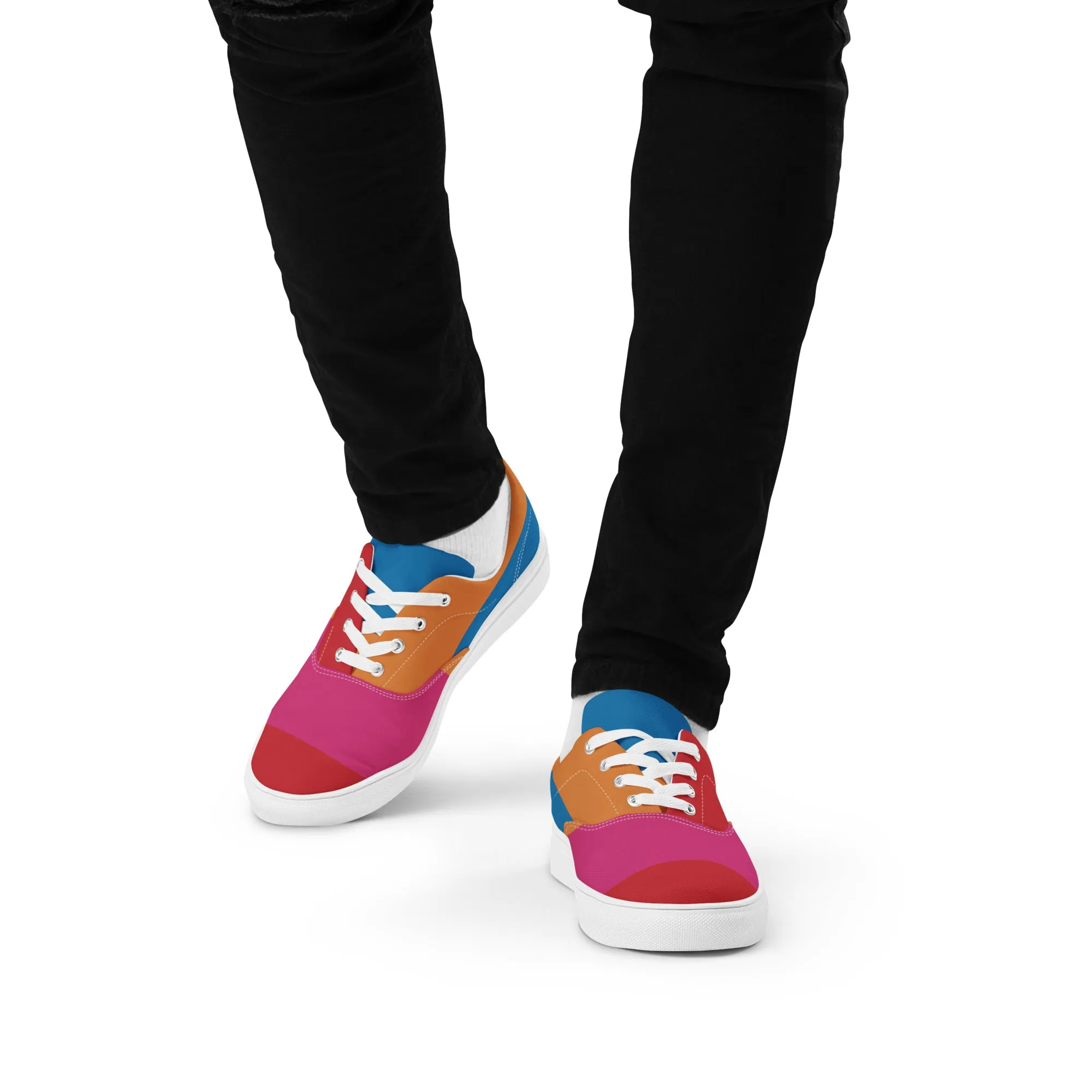 COLORFUL Men’s Lace-Up Canvas Shoes (Bright)