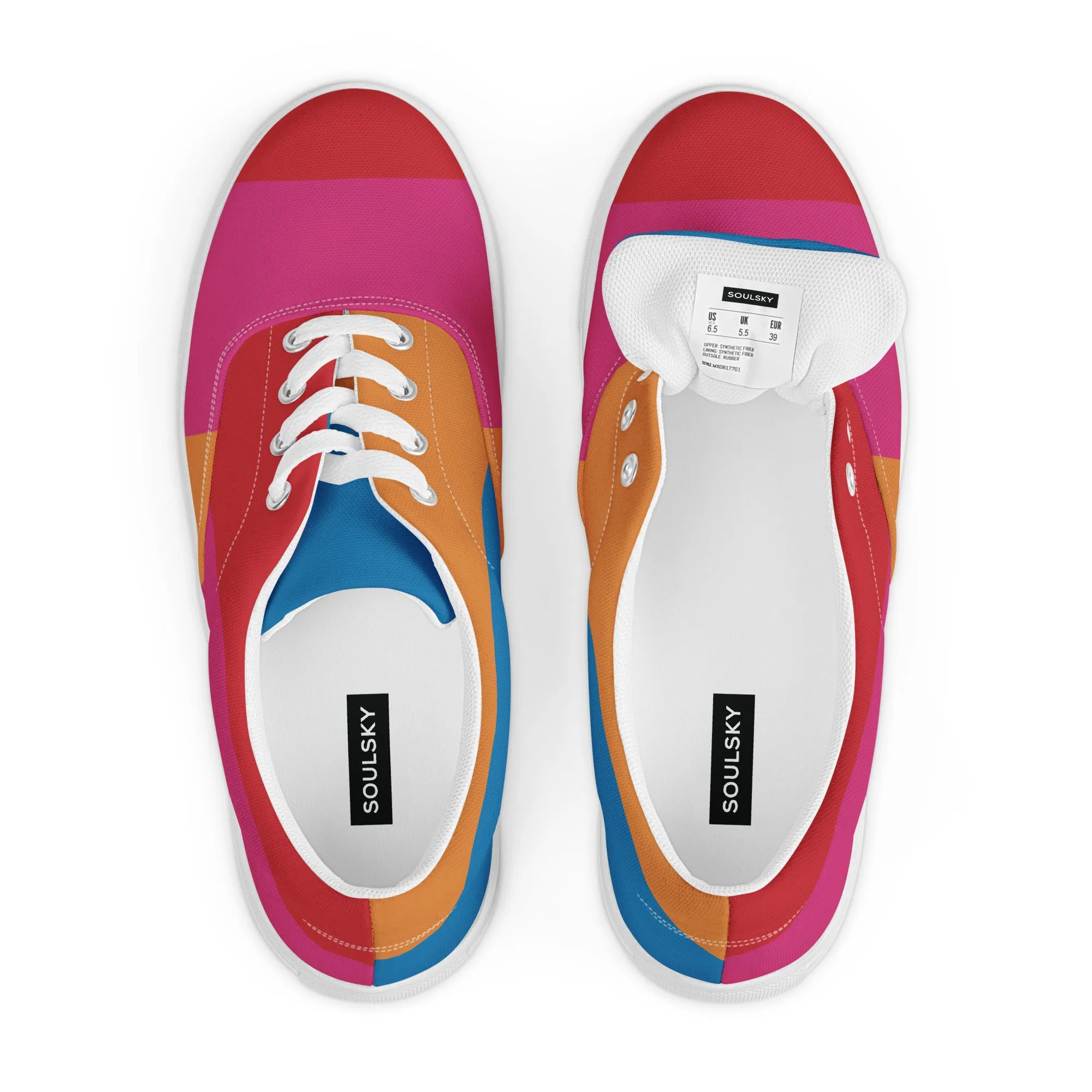 COLORFUL Men’s Lace-Up Canvas Shoes (Bright)