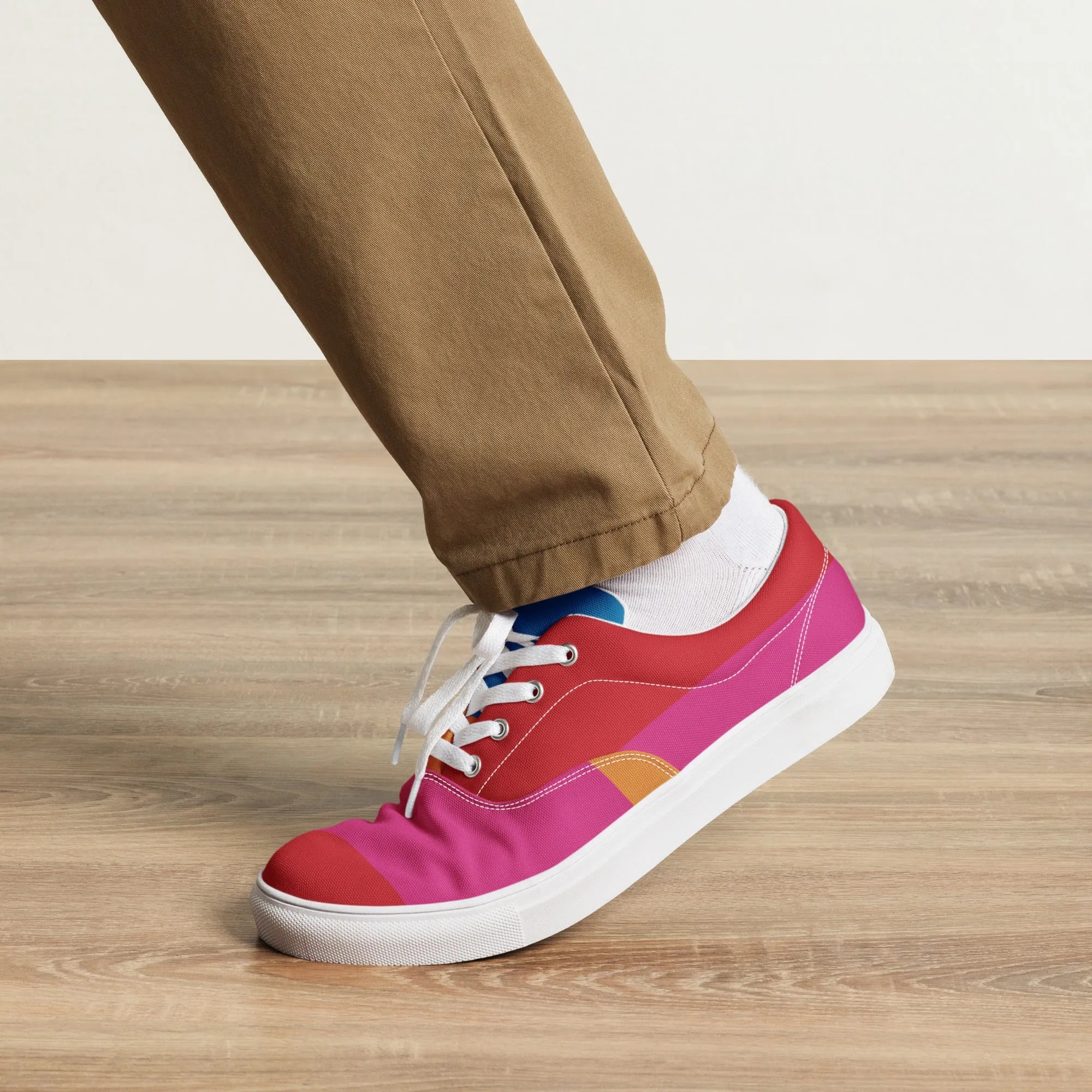 COLORFUL Men’s Lace-Up Canvas Shoes (Bright)
