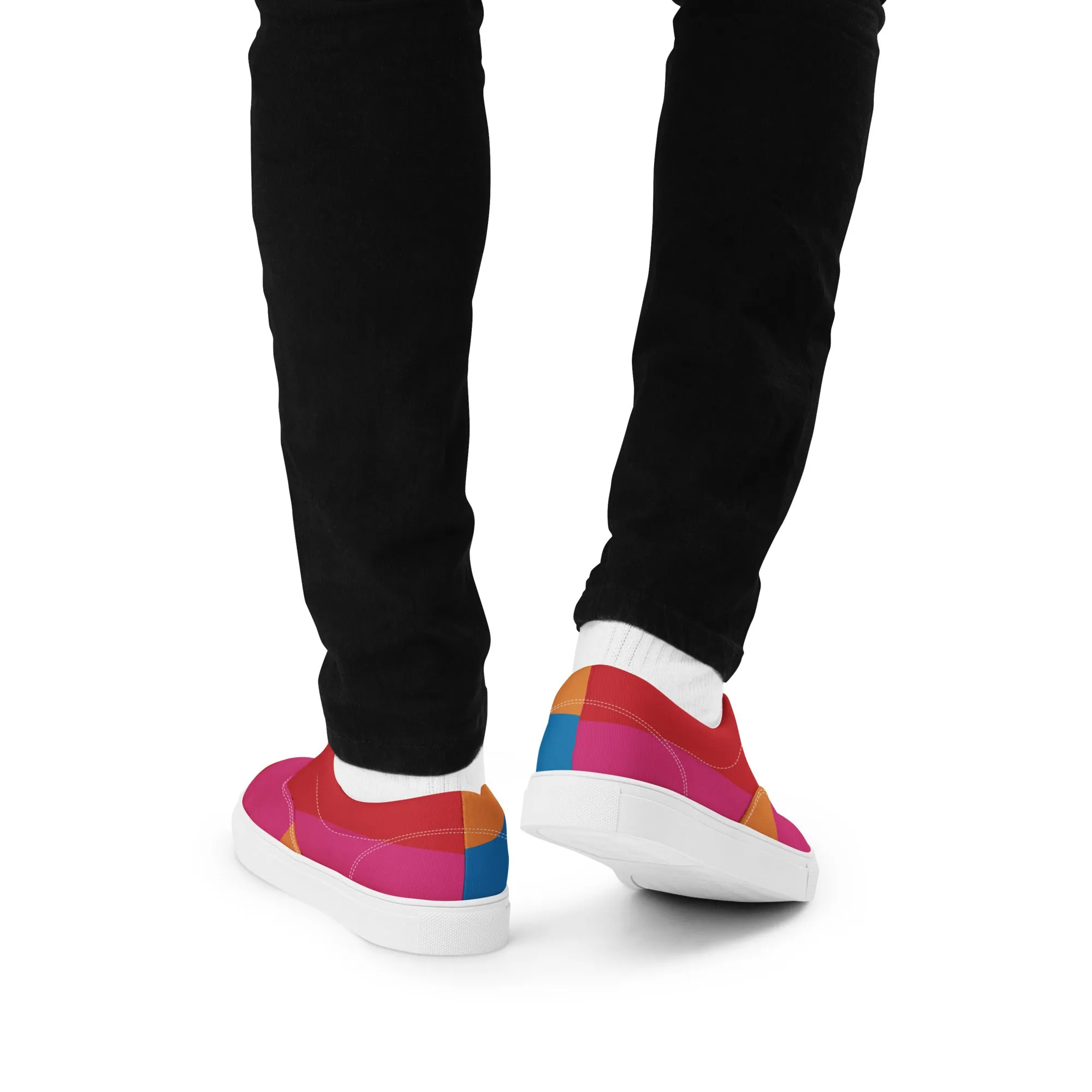 COLORFUL Men’s Lace-Up Canvas Shoes (Bright)