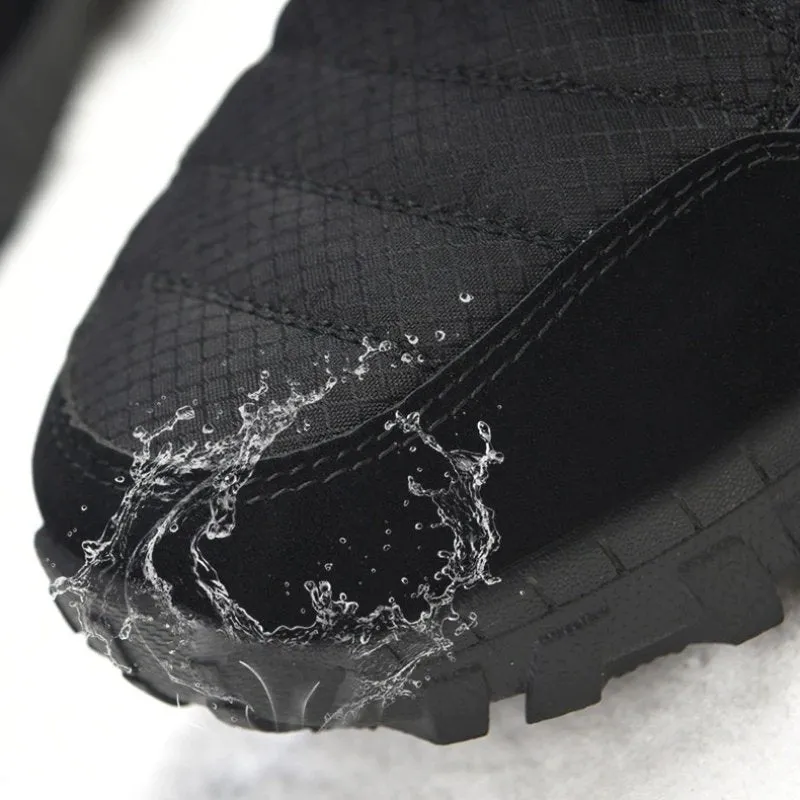 Cuzcare Men Orthopedic Shoes Foldable Collar Hiking Snow Boots