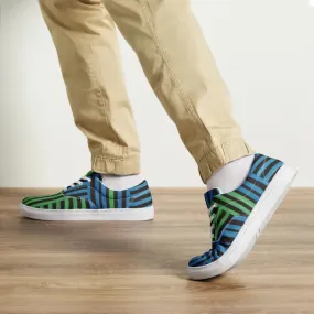 Dipaliz Canvas Shoes with Blue Stripes