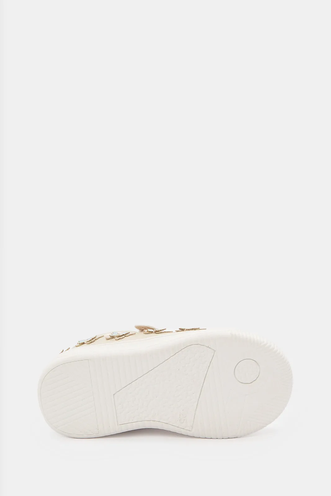 Infant Girls Gold Butterfly Embellished Sneakers