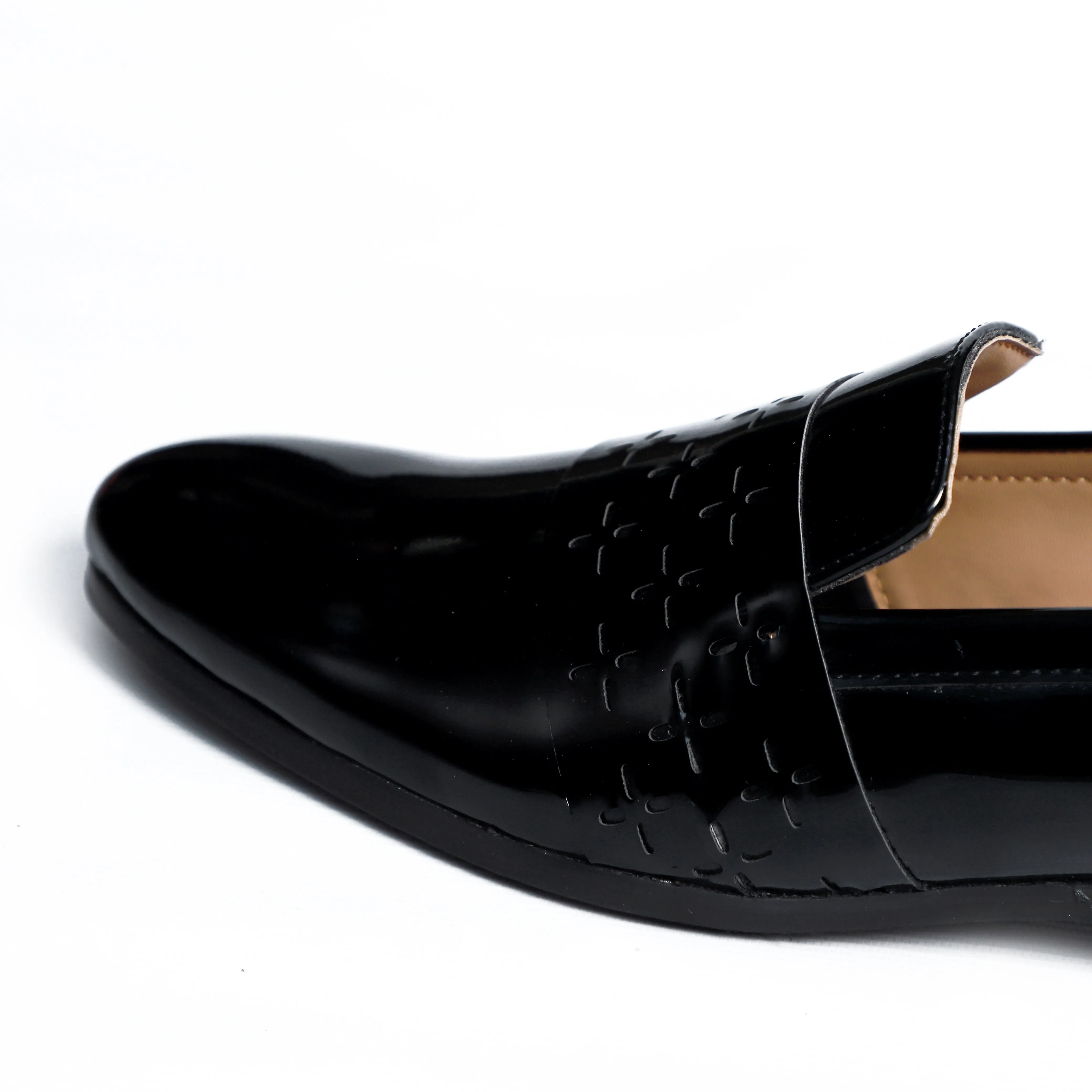 NICHE Black Patent Designer Vamp Loafers
