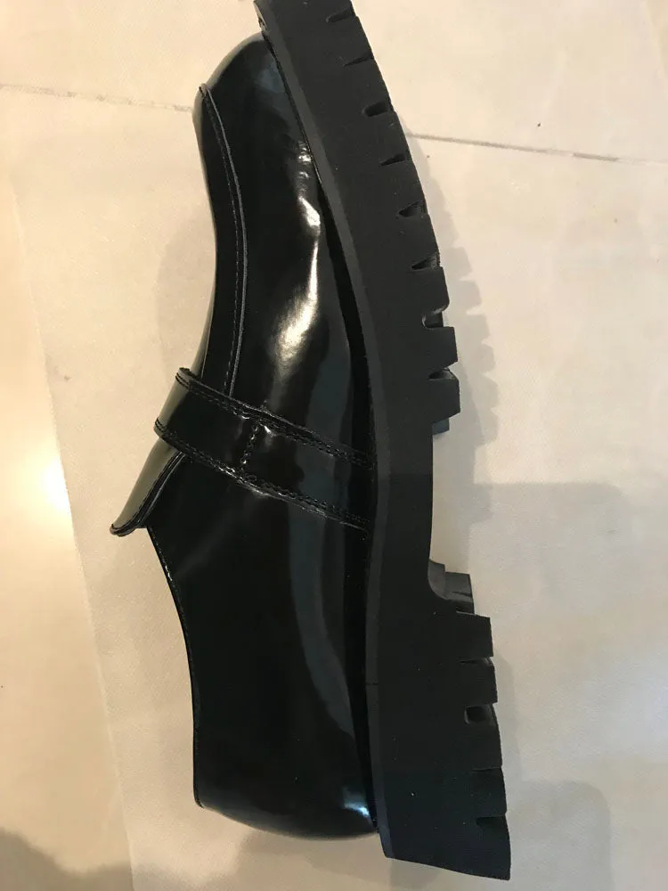 xiangtuibao Men Harajuku Korean Style Streetwear Business Casual Thick Platform Genuine Leather Wedding Loafers Shoes Male Leather Shoe Man